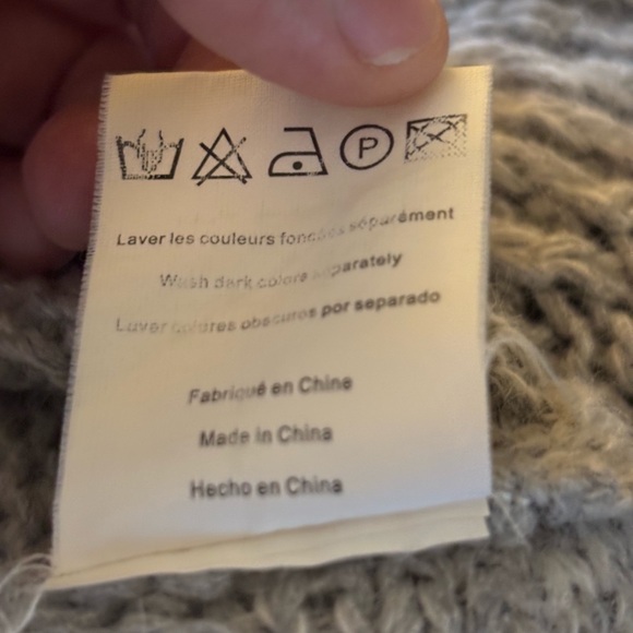 Sandro Gray Lamb’s Wool & Angora Waterfall Open Cardigan - Picture 5 of 7